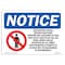 Signmission OSHA Notice Sign, 7" Height, 10" Width, Restricted Access Beyond This Sign With Symbol, Landscape OS-NS-D-710-L-18066 - alternate 1